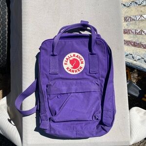 Mini purple Fjallraven backpack!